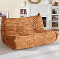 HABUTWAY Bean Bag Chair, Giant Bean Bag Chairs for Adults, Loveseat Fireside Chair, 2 Seater Lazy Bean Bag Sofa Memory Foam Couch for Living Room, Bedroom, Office (Brown)