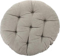 Sosoport Floor Cushion 42cm Diameter Tufted Corduroy Seat Pad 6-8cm Thick Charcoal Grey Meditation Pillow for Yoga Living Room Outdoor Seating