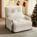 WLIVE Futon Sofa Bed Couch with Adjustable Backrest, Bean Bag Chairs for Adults, Floor Couch with Armrest, Pillow, Low Profile Floor Seating for Living Room, Reading, Bedroom, Single, Beige