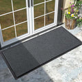 Yimobra Doormat Outdoor Indoor Entrance 47 x 24, All-Season All-Weather Front Door Mat, 100% Waterproof Welcome Matt for Floor Garage Outside Entry, Stain and Fade Resistant,Grey