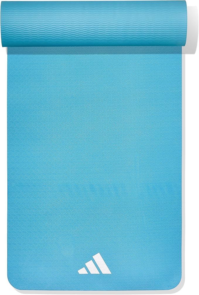 adidas Yoga Mat - Eco Friendly - Non Slip, Durable Textured Surface, 8mm