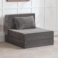 Folding Sofa Bed Convertible Floor Couch Foldable Chair Bed with Pillow，Linen Sleeper Chair Futon,Foldable Memory Foam Mattress for Bedroom/Living Room/Dorm/Office (Corduroy Grey, Single)