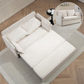 GRAINLLE Pull Out Couch,Loveseat Convertible Sleeper Sofa Bed with USB,Pull Out Sofa Bed Side Storage,2 Pillows,Corduroy Sleeper Couch for Living Room,Bedroom,Apartment,Pet-Friendly(Beige, 59.5'')