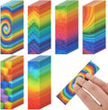 Gersoniel 72 Pcs Anxiety Sensory Stickers Strips Adhesive Textured Mental Health Calm Stickers Mindfulness Fidget Decals Stress Anxiety Relief Items for Therapy Office Desk Counselor(Rainbow)