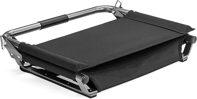 Cascade Mountain Tech Portable Folding Steel Stadium Seats for Bleachers , Black, Regular - 17"