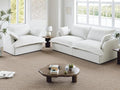 Lopzeho 82” Modular Sectional Sofa, Comfy Down Fill Cloud Couch, Loveseat with Single Seater, Small Couch with Washable Cover, Sectional Couches for Living Room Small Apartments, Cream White