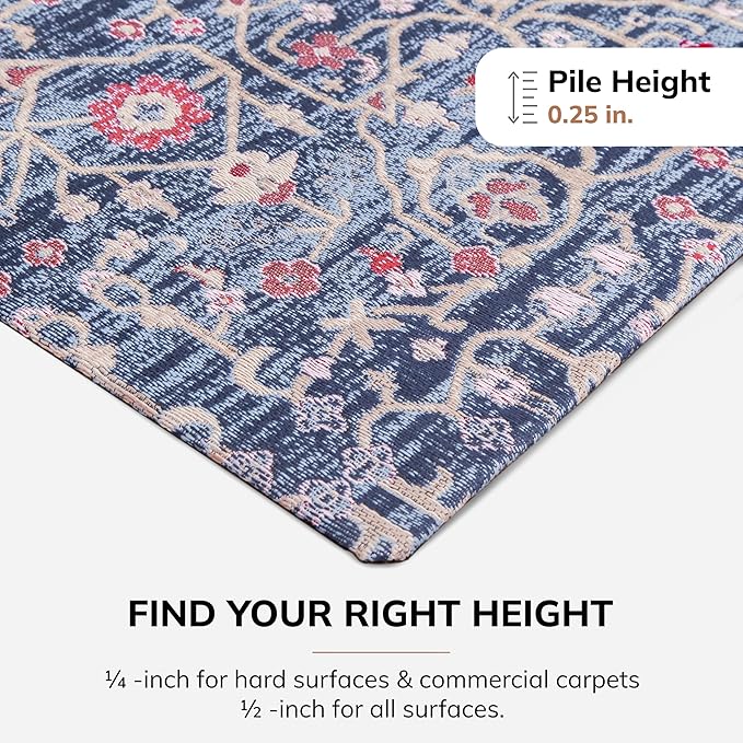Anji Mountain Rug’d Office Chair Mat for Carpet & Hardwood Floor – Jacquard Woven Top, Anti-Slip Backing, Low Pile, Floor Protector Desk Chair Mat, Office Rugs for Rolling Chairs (36 x 48)