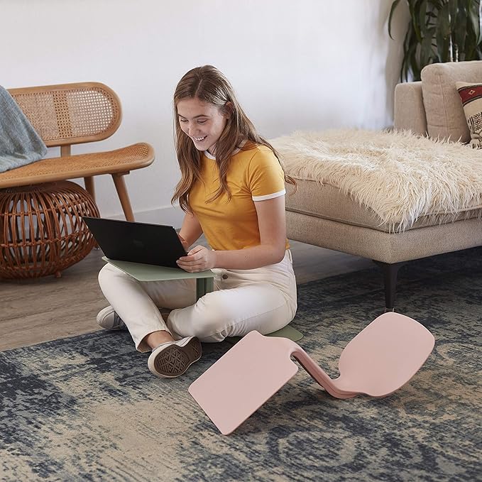 ECR4Kids The Surf Portable Lap Desk, Flexible Seating, Pink, 10-Pack