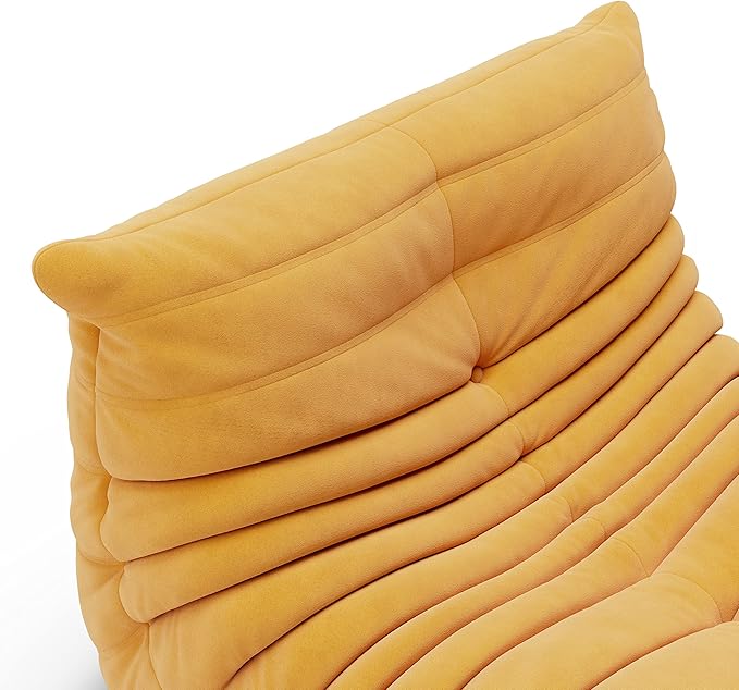 cebihy High-end Uncompressed Fireside Togo Chair, Bean Bag Chair, Foam Floor Sofa, Soft Lazy Lounge Sofa Couch, Armless Suede Fabric Cover Beanbag Accent Chairs for Living Room Bedroom Dorm Office