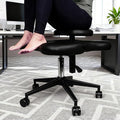 Ergonomic Cross-Legged kneeing Chair, 360° Swivel Meditation Seat for Office Home, Height Adjustable Posture Corrective Seat with Wheels, Criss Cross Yoga Chair for Reducing Back Pain (Black)