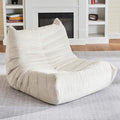 HABUTWAY Bean Bag Chair, Giant Bean Bag Chairs for Adults, Bean Bag Sofa with Filler Faux Fur, Memory Foam Bean Bag Couches Fireside Lazy Sofa for Living Room, Bedroom, Office (Beige)