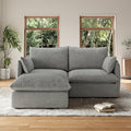 Forest aesthetics Cloud Modular Sectional,Waterproof High Backrest Loveseat Sectional Sofas,Down Filled Modular Couch with Removable Washable Cover for Living Room,Dark Gray