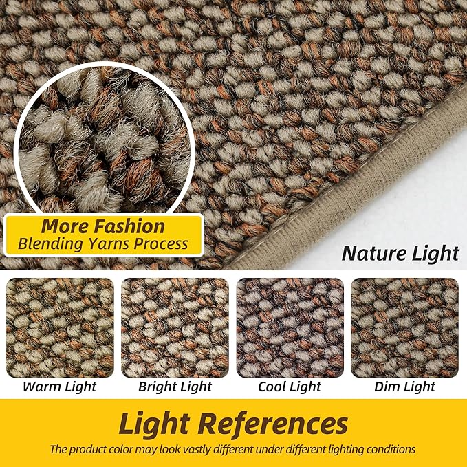JSEI Dirt Trapper Door Mat 24"x60" Non-Slip Washable Entrance Mat, Dog Doormats, Absorbent & Fade-Resistant Floor Mats, Low Profile Welcome Mats for Entryway, Front Door, and Inside Entrance, Taupe