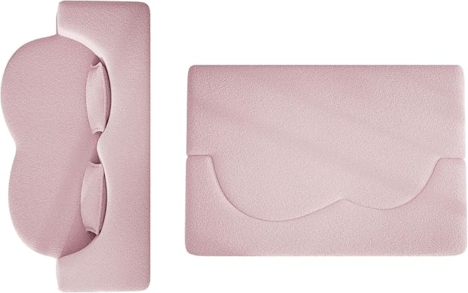 SZLIZCCC 78'' Modern Floor Sofa Bed, Convertible Teddy Fabric Sleeper with 2 Pillows, Modern Teddy Fabric Floor, Foam Folding Mattress for Living Room, Guest Bed, Playroom & Small Spaces (Pink)