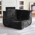 HABUTWAY Bean Bag Chair, Memory Foam Bean Bag Chairs for Adults, Fireside Corner Chair Lazy Floor Corner Sofa for Living Room, Bedroom, Dorm, Office (Black)