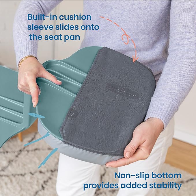 ECR4Kids The Surf Portable Lap Desk with Cushion , Flexible Seating, Seafoam, 10-Piece