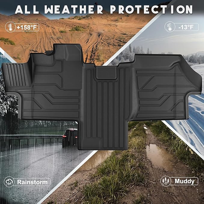 KARPAL Floor Mats for Ram Promaster 2018-2025 1500/2500/3500 (Not Fit for EV & Promaster City), TPE All-Weather Floor Liners Front Row Car Mats, Ram Accessories