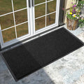 Yimobra Doormat Outdoor Indoor Entrance 47 x 24, All-Season All-Weather Front Door Mat, 100% Waterproof Welcome Matt for Floor Garage Outside Entry, Stain and Fade Resistant,Black