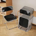 Folding Chair 10 Pack Acrylic Foldable Portable Plastic Chair,Easy to Use and Store Comfortable Portable Party Chairs for Home,Office,Party,Comfy,Black