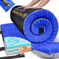 GAIALOOP 3 Inch Memory Foam Camping Mattress, Dual Layer Thick Sleeping Camp Pad for Car Tent Cot, Roll-Up Portable Glamping Floor Bed for Guests Sleepover