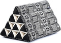 Leewadee Triangle Cushion – Comfortable Backrest for TV or Reading, Incline Pillow for Relaxing Made of Eco-Friendly Kapok, 20 x 13 inches, Black