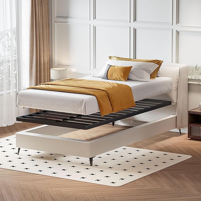 Superay 2 Inch Twin Box Spring Low Profile, Heavy Duty Metal Box Spring Bed Base, Bunkie Board Bed Slat Replacement, Mattress Foundation, Easy Assembly, Noise Free