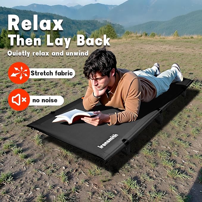 ASGARD Camping Cot, Portable Camping Bed for Adults, Foldable Sleeping Cots for Hiking,Camping,Travel