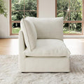 Forest aesthetics Cloud Modular Sectional,Corner Waterproof High Backrest Sectional Sofas,Down Filled Modular Couch with Removable Washable Cover for Living Room,Cream White