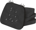 17'' x 16'' x 2.5"Thick Chair Cushions for Dining Chairs, 4 Pack WaterProof Easy Clean Kitchen Chair Pads with Ties and Non-Slip Backing - 30D High Elastic Foam Soft Kitchen Chair Cushions