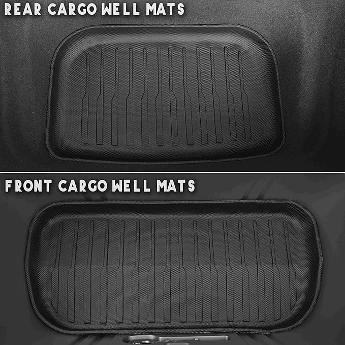 KARPAL Floor Mats for Tesla Model Y Juniper 2025 2026 (5 Seat), All Weather TPE Floor Liners Front & Rear Trunk Cargo Liners, Model Y Juniper Accessories 6PCS