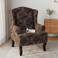 DREAMSIDEA Accent Chair, High Back Upholstered Armchair with High Resilience Sponge & Wood Legs, Mid-Century Modern Comfy Single Sofa Reading Chairs for Living Room, Bedroom (Cranberry, Set of 1)
