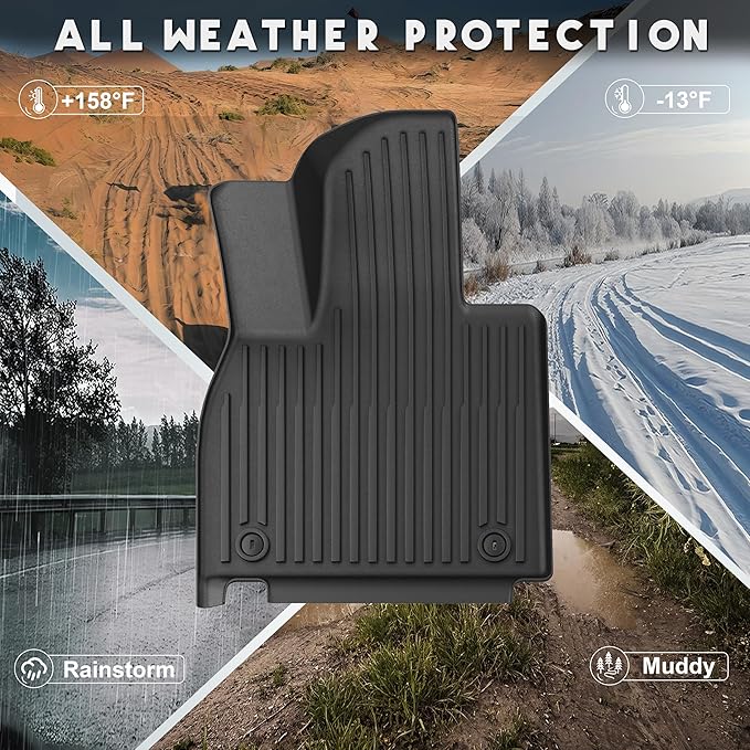 KARPAL Floor Mats Fit for Hyundai Palisade 2020-2025 (7-Seat/8-Seat), All Weather TPE Car Mats Cargo Liners Guard Accessories, 1st & 2nd & 3rd Row & Cargo Liners