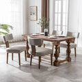RIVOVA Mid Century Modern Dining Chairs Set of 4 PU Leather Upholstered Side Chairs, Modern Kitchen Armless Parson Chairs Solid Wood Dining Chairs, Grey