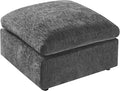 VANOMi Upholstered Square Modular Ottoman for Modular Sectional Sofa, Ottoman Footrest and Seat Cube for Living Room, Chenille