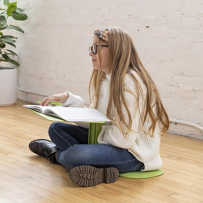 ECR4Kids The Surf Portable Lap Desk, Flexible Seating, Grassy Green, 10-Pack
