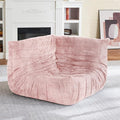 HABUTWAY Bean Bag Chair, Memory Foam Bean Bag Chairs for Adults, Fireside Corner Chair Lazy Floor Corner Sofa for Living Room, Bedroom, Dorm, Office (Pink)
