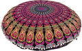 Shubhlaxmifashion 32" Purple Mandala Floor Pillow Cushion Seating Throw Cover Hippie Decorative Bohemian Ottoman Poufs, Pom Pom Pillow Cases,Boho Indian