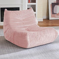 HABUTWAY Bean Bag Chair, Giant Bean Bag Chairs for Adults, Bean Bag Sofa with Filler Faux Fur, Memory Foam Bean Bag Couches Fireside Lazy Sofa for Living Room, Bedroom, Office (Pink)