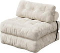 WLIVE Sofa Bed, Bonless Couch, Bean Bag Chairs for Adults, Pull Out Couch, with Pillow, for Living Room Dorm Bedroom, Beige