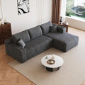 AUGOP 96" Sectional Couches for Living Room Modern Modular Sofa with L-Shape Couchs Upholstered Boneless Couch Deep Seat Sectional Couch with Chaise (Dark Grey, 96" Right Facing Chaise+2Seaters)