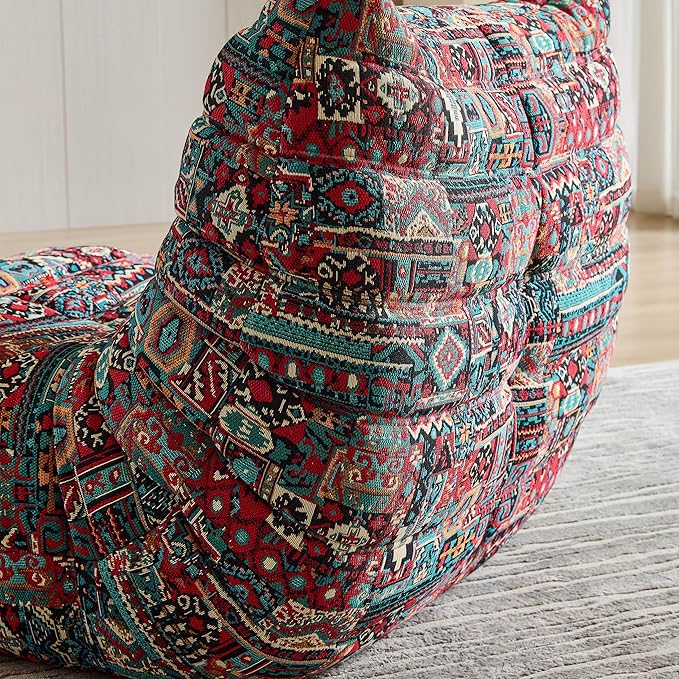 Bean Bag Chair - Corner Sofa, Fireside Chair Bean Bag Sofa Large Bean Bag Chair for Adults,Fireside Floor Couch for Living Room, Bedroom, Gaming & Office