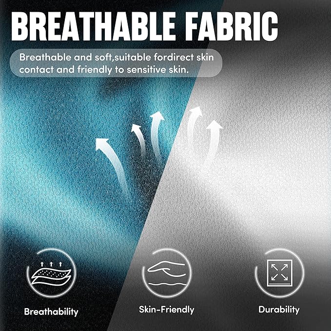 Massage Office Chair with Footrest,6-Point Vibration and Heat Executive Office Chairs,Ergonomic Desk Chair for Heavy People,500LBS Big and Tall Fabric Office Chair,Reclining Managerial Chair,Bluewhite