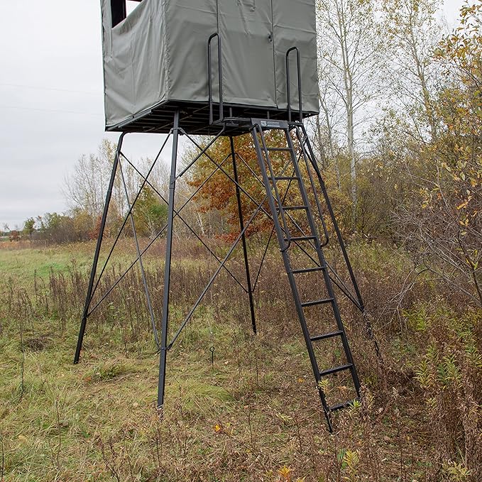 Rivers Edge Landmark 10’ 600 Tower, 10' Height, 72" x 72" Platform, Large Entry Platform, Unmatched Stability, 5-Point Anchoring System, LM623