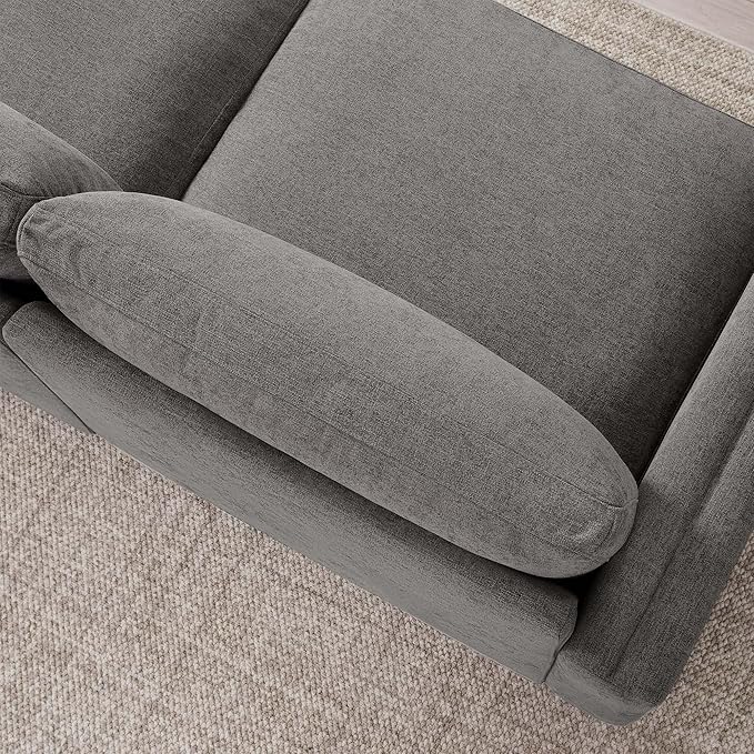 CHITA Super Large Luxury U Shape Convertible Sectional Modular Sofa, Down Filled Modern Sofa, Deep Seat Cloud Couch, 153 inch Width, 6 Seat Couch with Solid Wood Leg,2 Ottomans,Grey