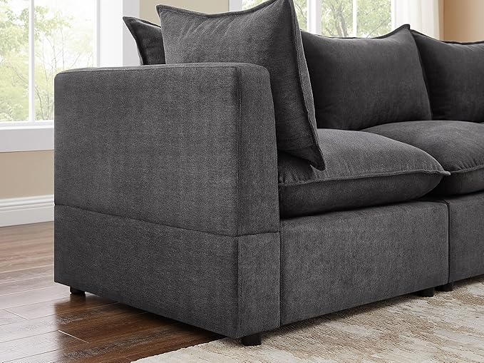 VANOMi Modular Sectional Sofa, 8 Seater Sleeper Sectional Sofa Modular Sectional Couch for Living Room, Sofa Bed-L